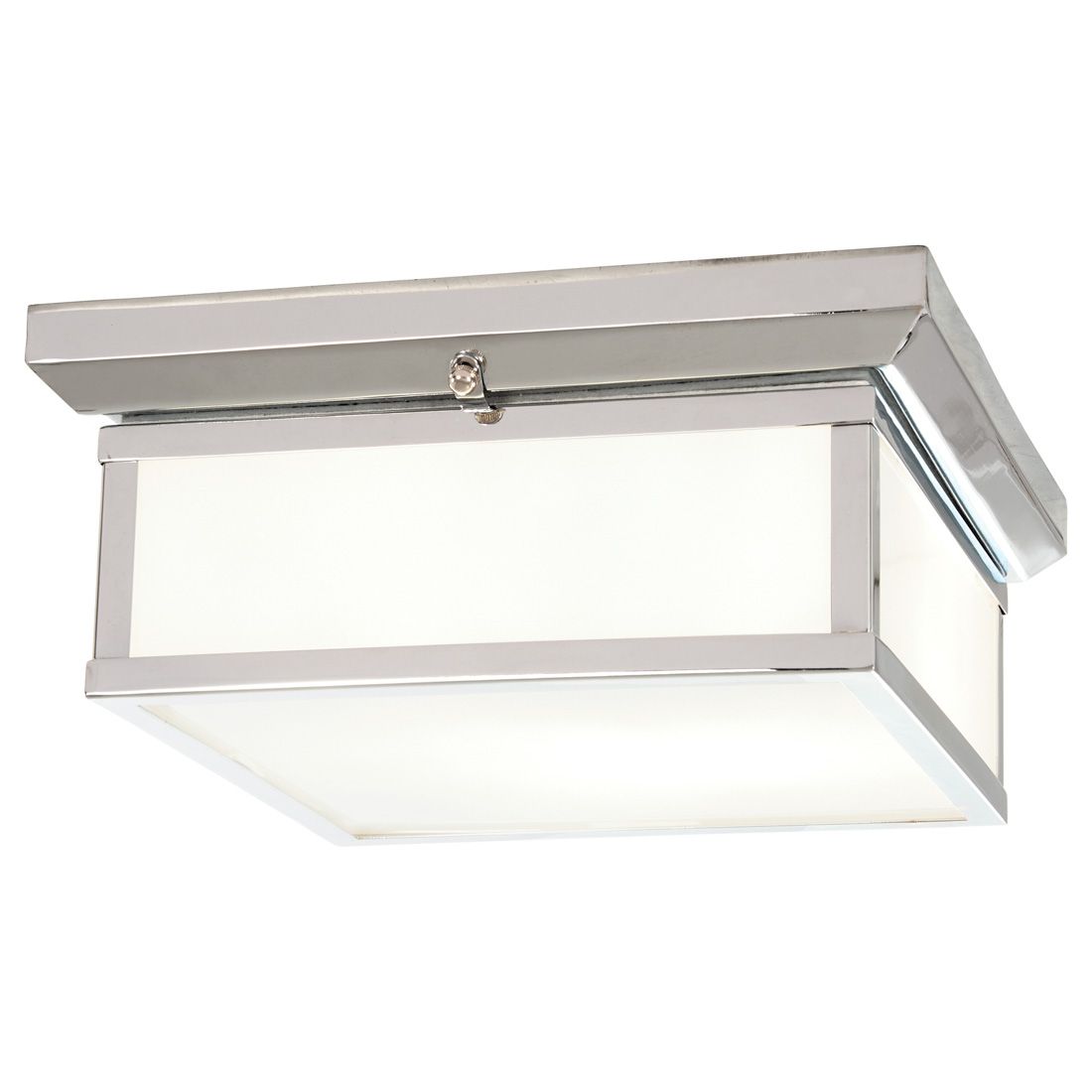Minka Lavery Kentwood 13" Wide White and Polished Nickel Ceiling Light
