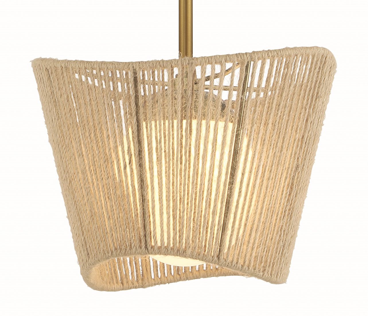 Thumbnail3 of Minka-Lavery Key Largo 1-Light Soft Brass Mini Pendant more views