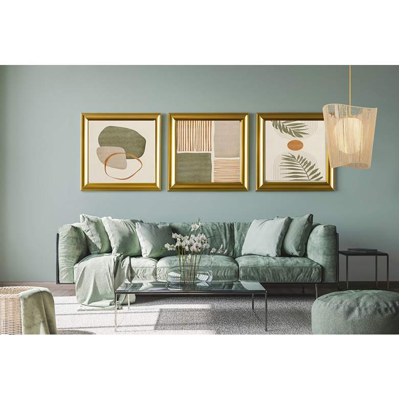 Image 7 Minka-Lavery Key Largo 1-Light Soft Brass Pendant with Etched Opal Glass more views