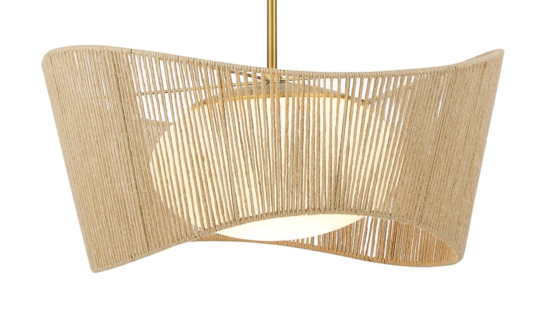 Image 3 Minka-Lavery Key Largo 1-Light Soft Brass Pendant with Etched Opal Glass more views