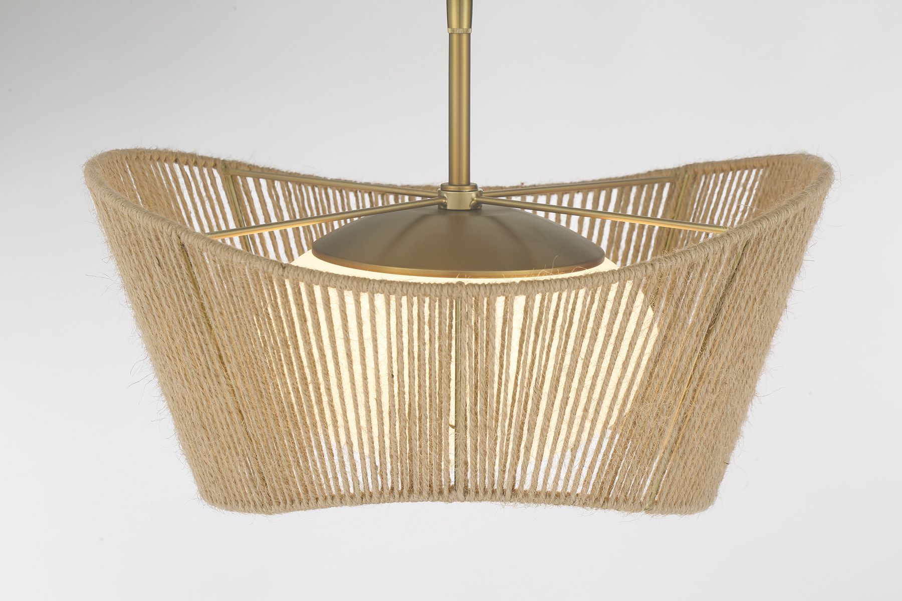 Image 5 Minka-Lavery Key Largo 1-Light Soft Brass Semi Flush Mount with Shade more views