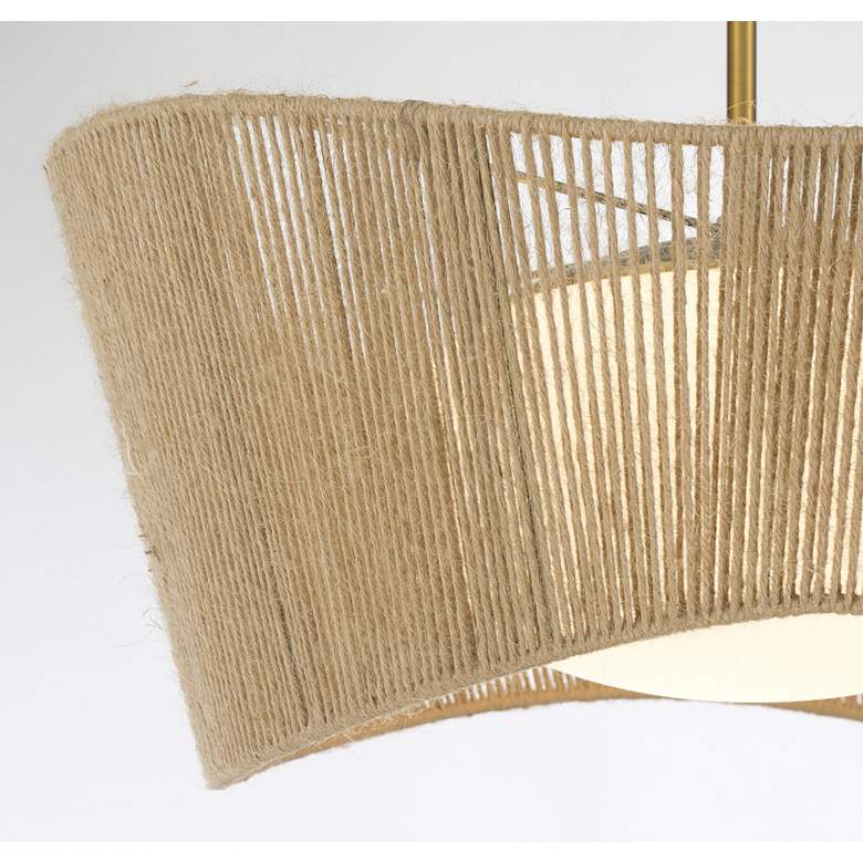 Image 7 Minka-Lavery Key Largo 21" Opal Glass and Rope Modern Pendant Light more views