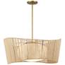 2_Minka-Lavery Key Largo 27 1/4" Brass and Opal Glass Modern Pendant
