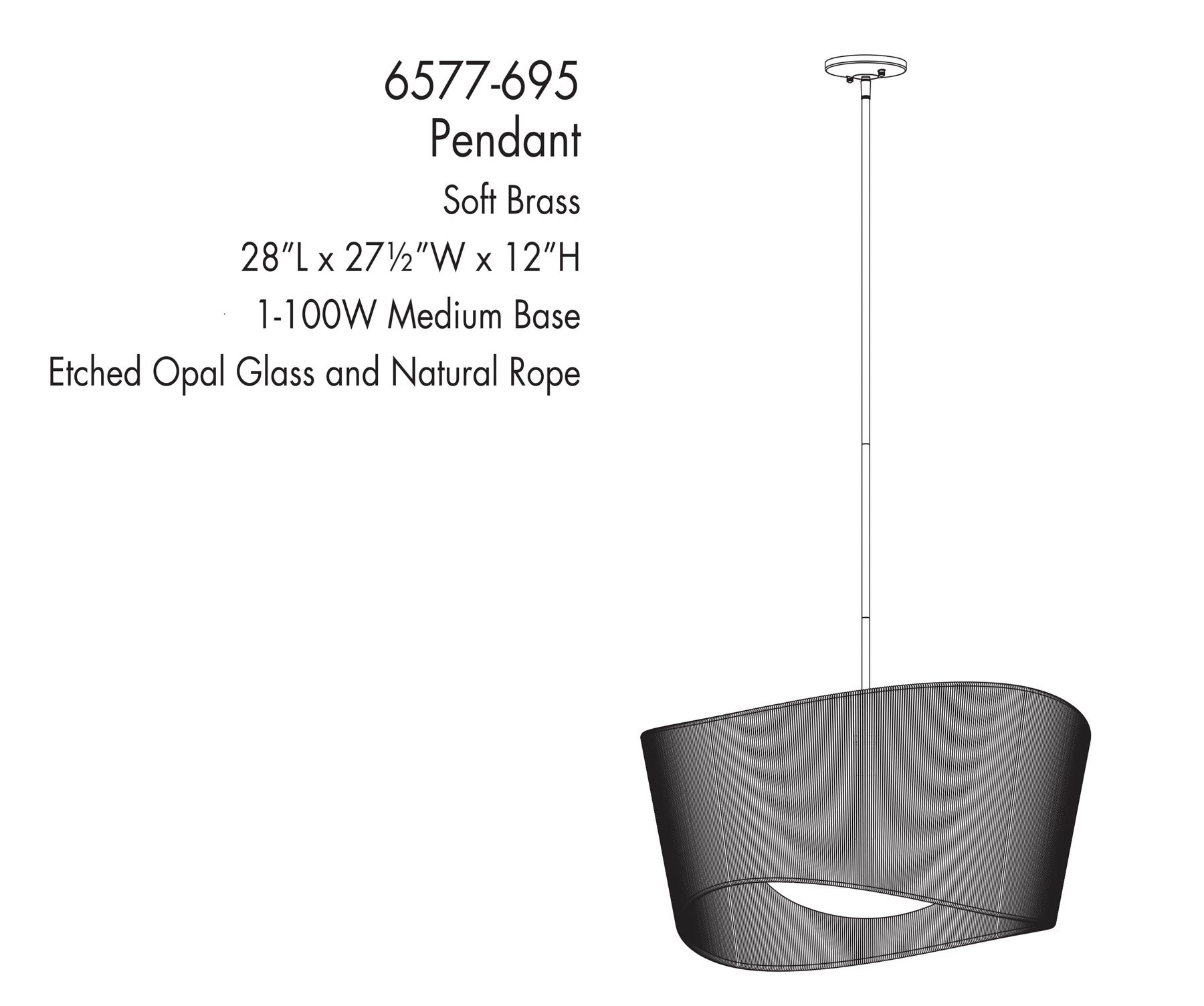 Minka-Lavery Key Largo 27 1/4" Brass and Opal Glass Modern Pendant