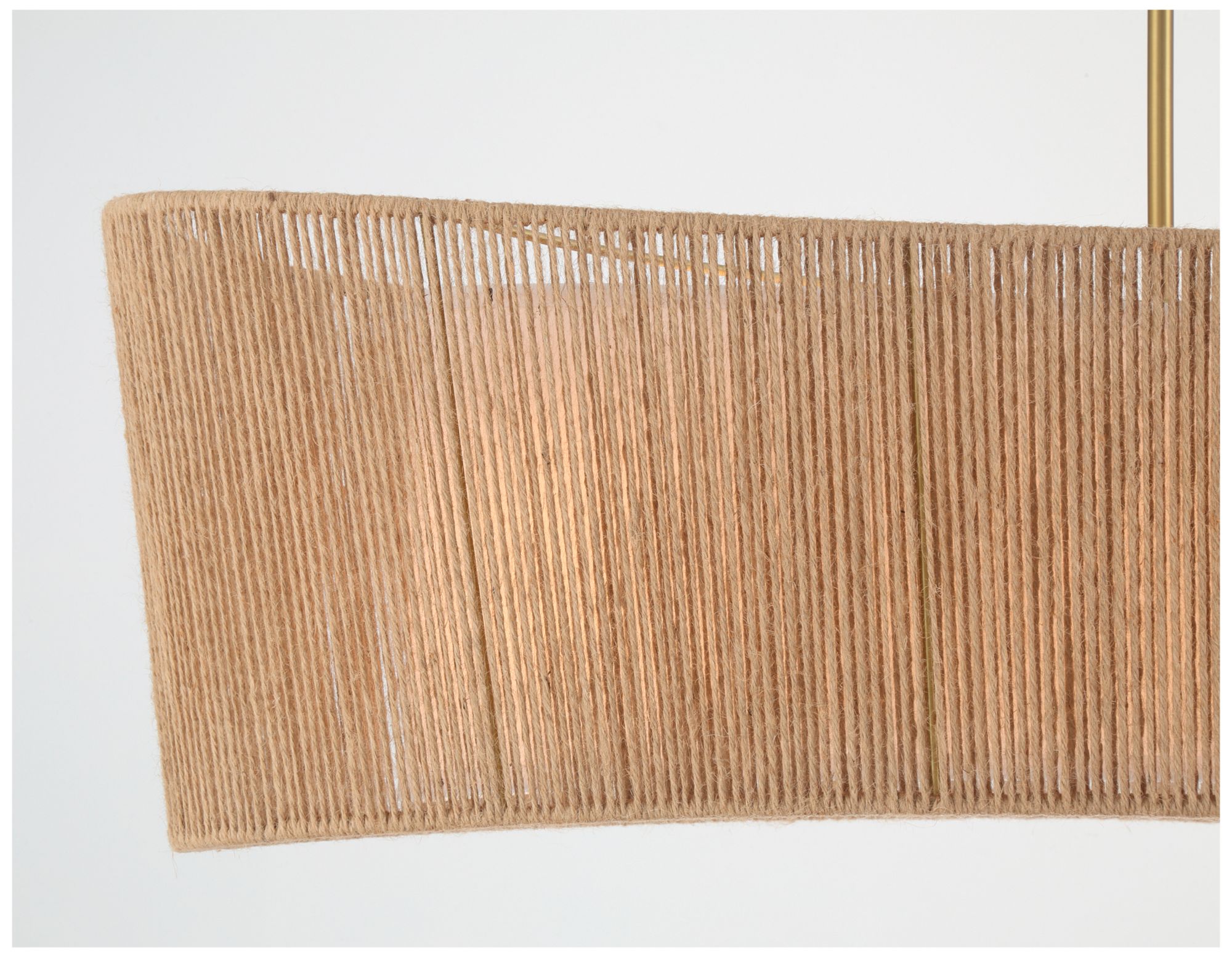 Thumbnail3 of Minka Lavery Key Largo 4-Lt 45-in Soft Brass Linear Chandelier with Shade more views