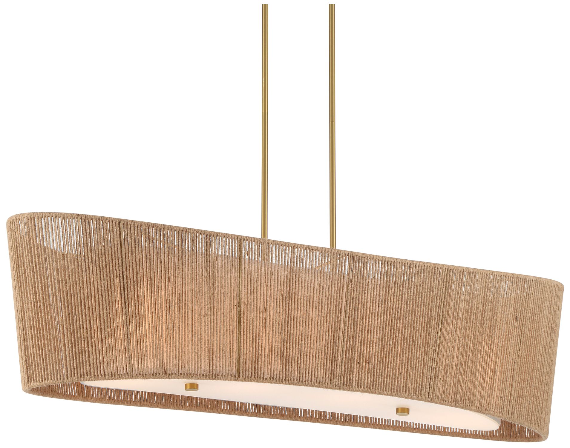 Minka Lavery Key Largo 4-Lt 45-in Soft Brass Linear Chandelier with Shade