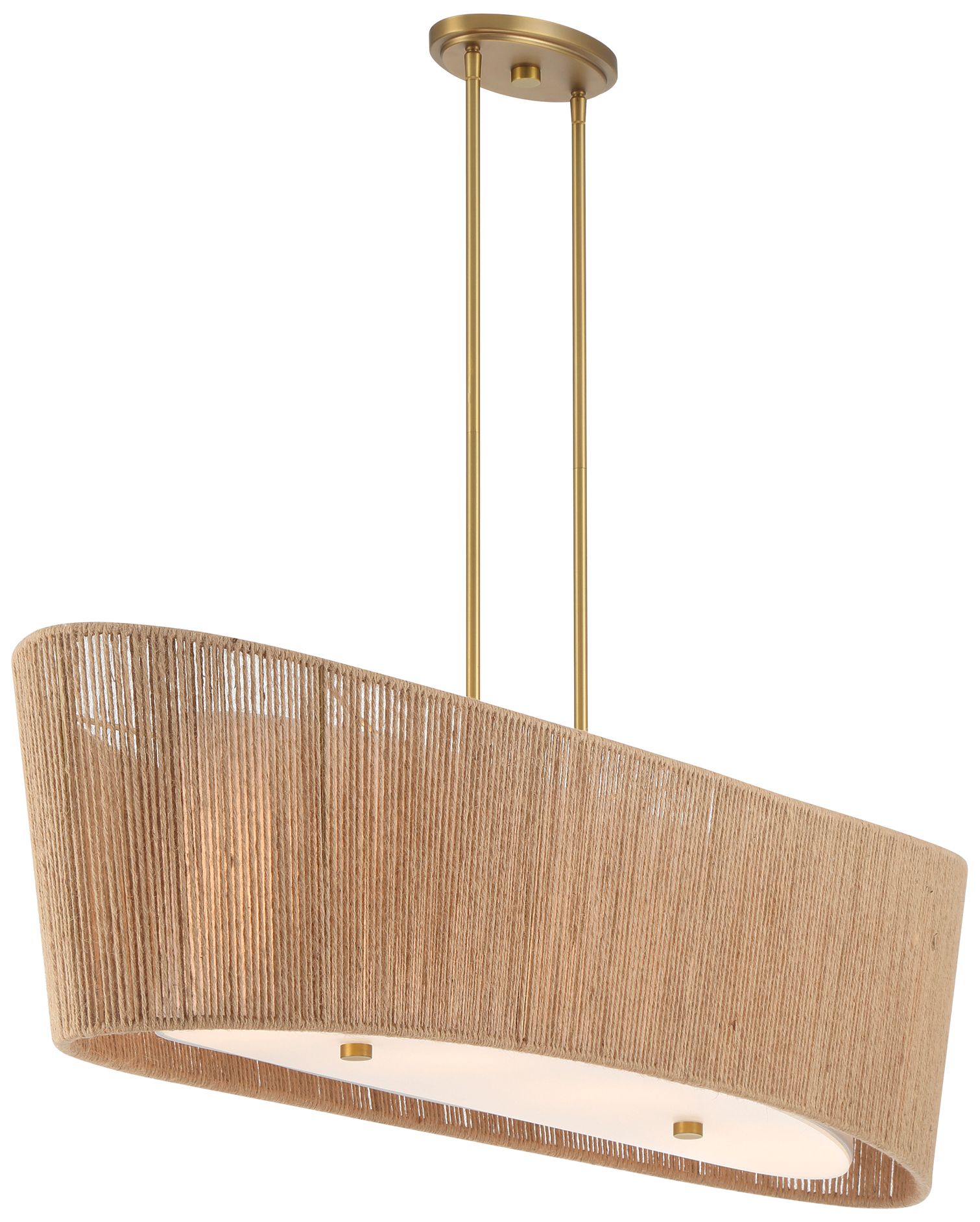 Minka Lavery Key Largo 4-Lt 45-in Soft Brass Linear Chandelier with Shade