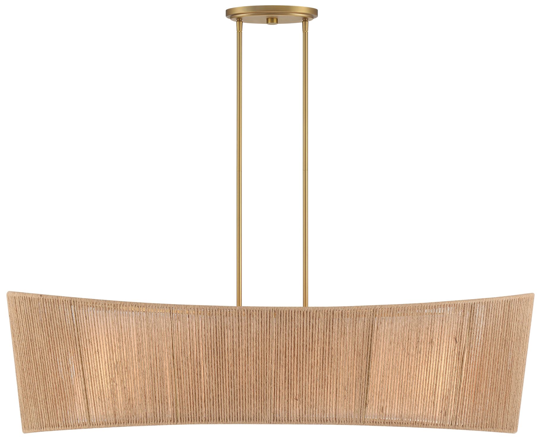 Minka Lavery Key Largo 4-Lt 45-in Soft Brass Linear Chandelier with Shade