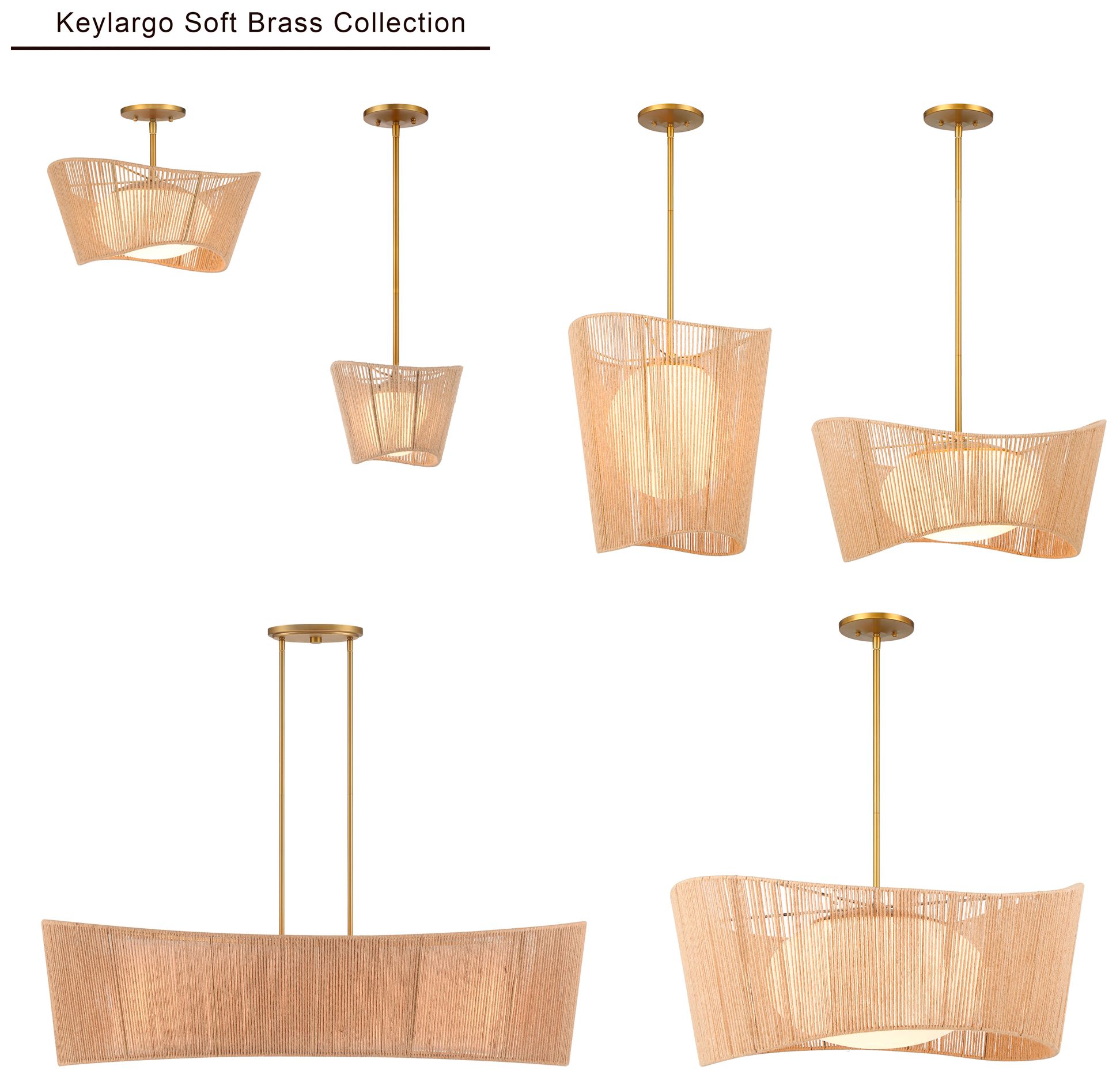 Minka Lavery Key Largo 4-Lt 45-in Soft Brass Linear Chandelier with Shade