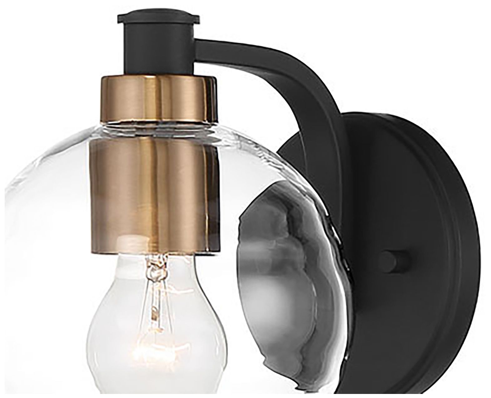 Image 2 Minka-Lavery Keyport 1-Light Sand Coal and Brass Bath more views