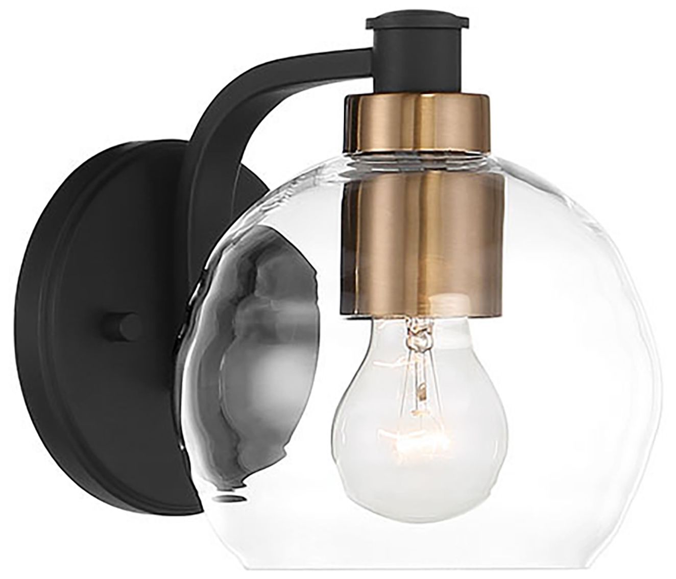 Image 4 Minka-Lavery Keyport 1-Light Sand Coal and Brass Bath more views