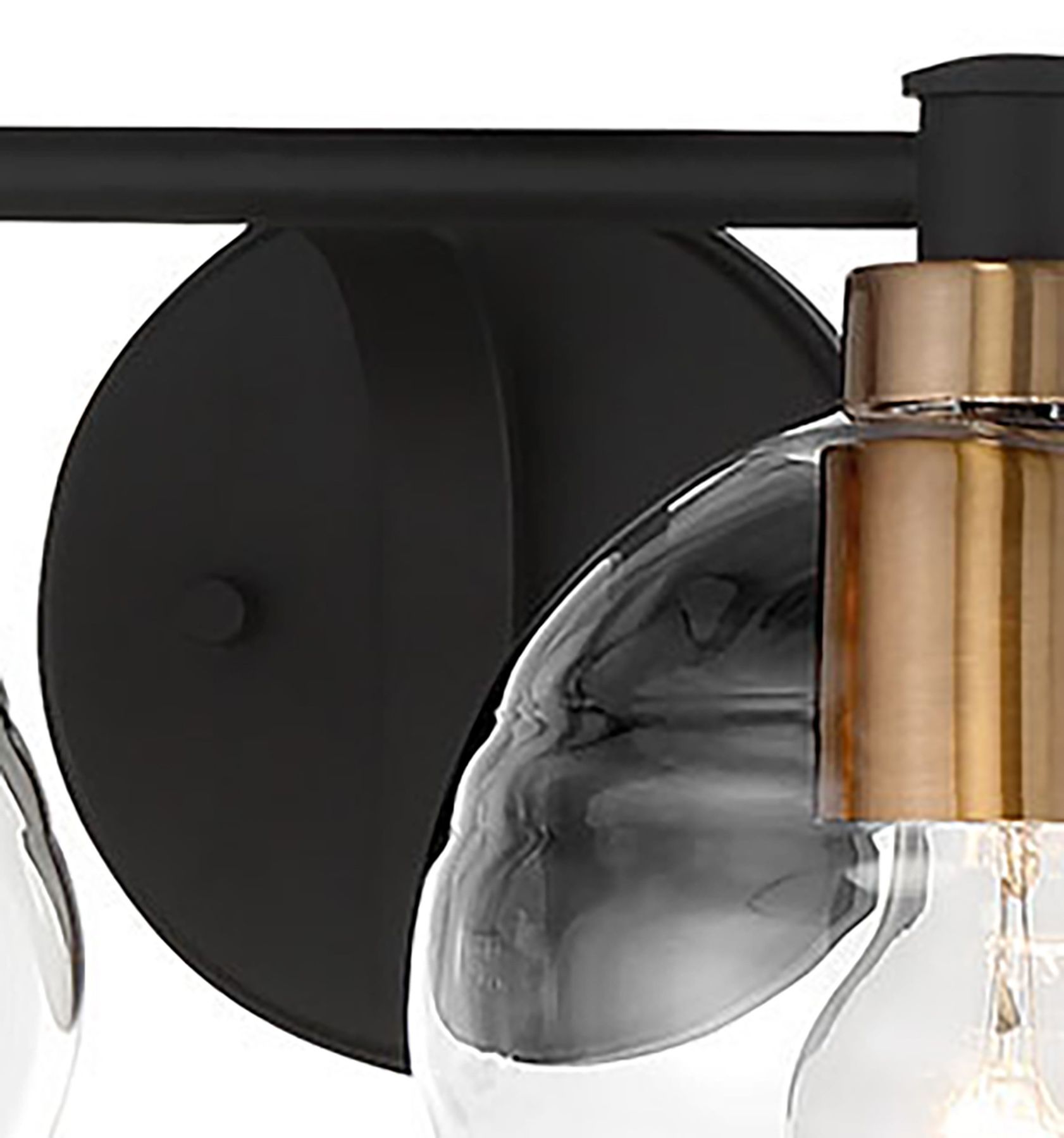 Image 3 Minka-Lavery Keyport 2-Light Sand Black and Brushed Brass Vanity Light more views