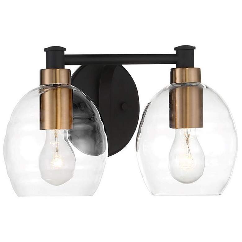 Image 1 Minka Lavery Keyport 2 Light Sand Coal and Brushed Brass Bath