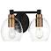 Minka Lavery Keyport 2 Light Sand Coal and Brushed Brass Bath
