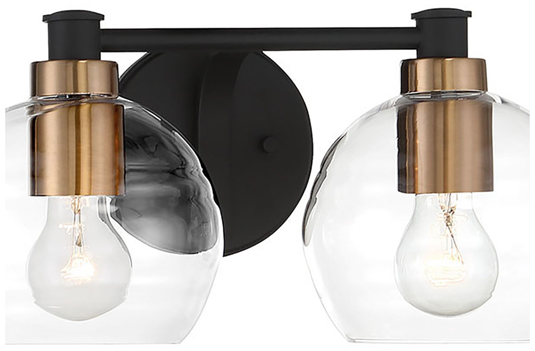 Image 2 Minka Lavery Keyport 2 Light Sand Coal and Brushed Brass Bath more views