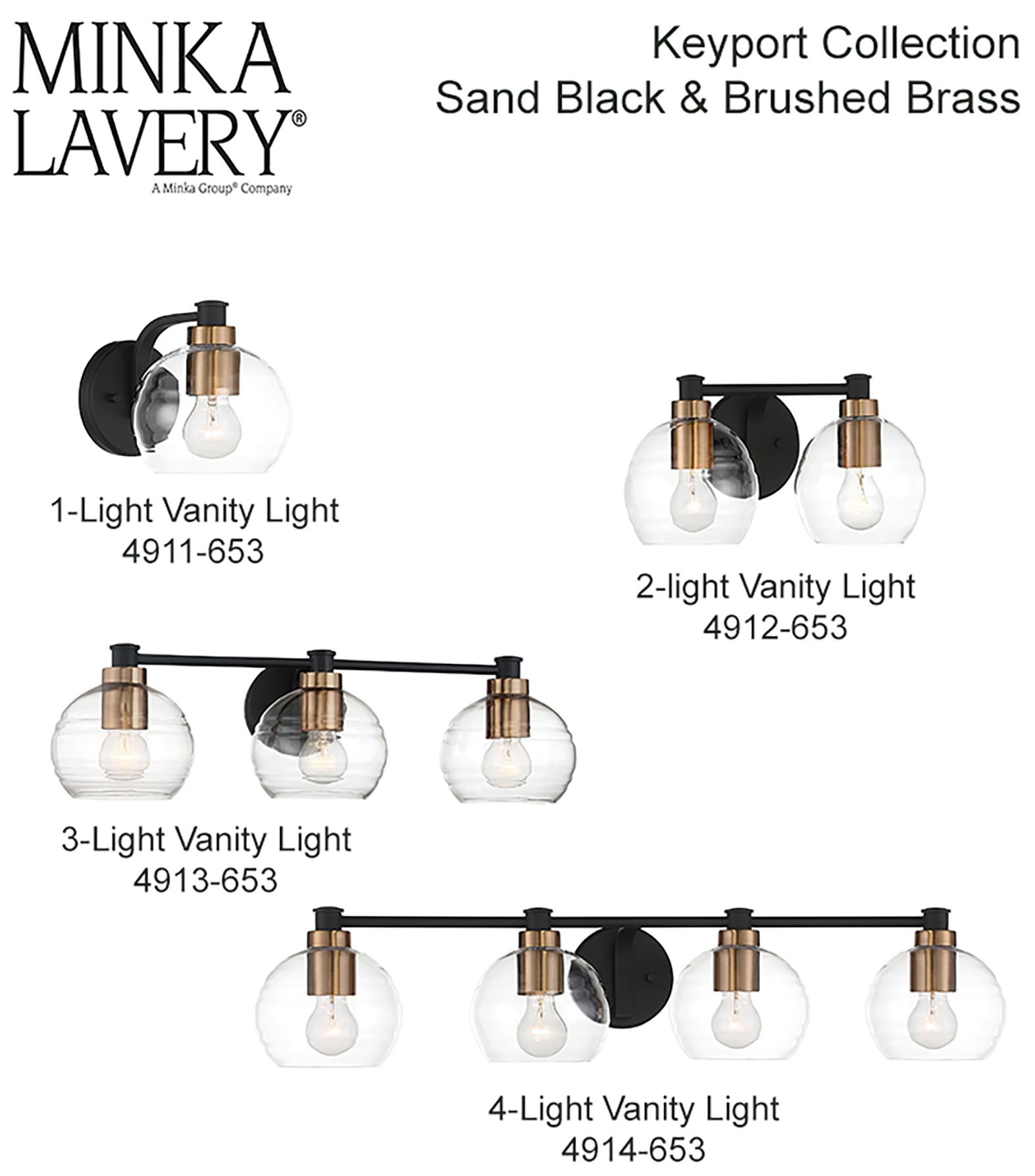 Image 6 Minka Lavery Keyport 2 Light Sand Coal and Brushed Brass Bath more views