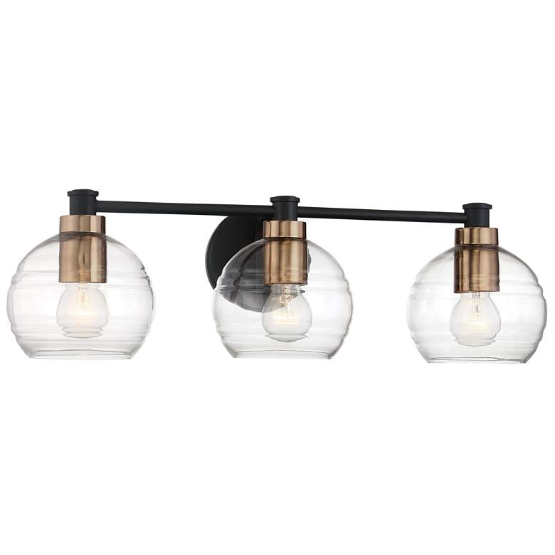 Image 1 Minka-Lavery Keyport 3-Light Sand Coal and Brass Bath Light