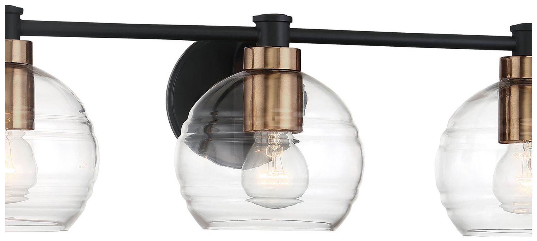 Image 2 Minka-Lavery  Keyport 3-Light Sand Coal and Brass Bath Light more views