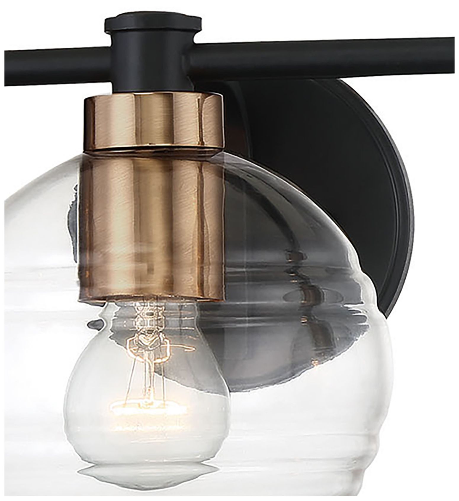 Image 3 Minka-Lavery  Keyport 3-Light Sand Coal and Brass Bath Light more views