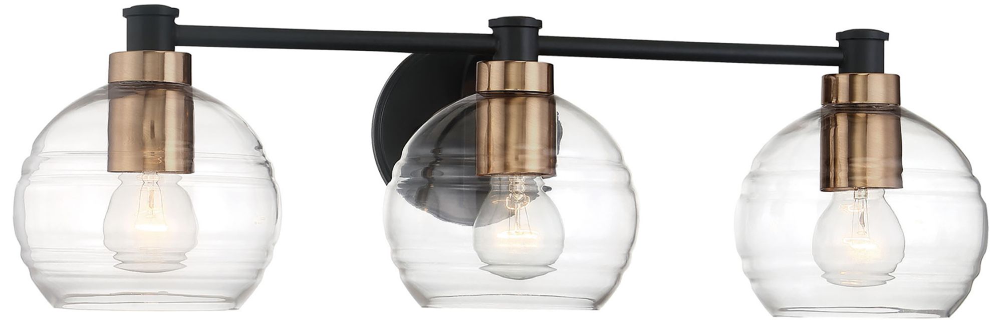 Image 5 Minka-Lavery  Keyport 3-Light Sand Coal and Brass Bath Light more views