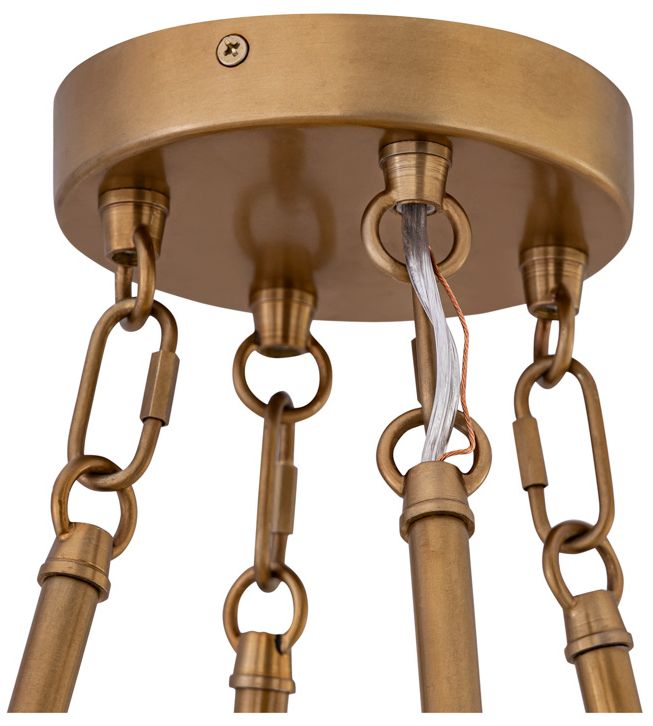 Minka Lavery Kintrel 4-Light 28.75-in Legacy Brass Pendant with Glass Discs