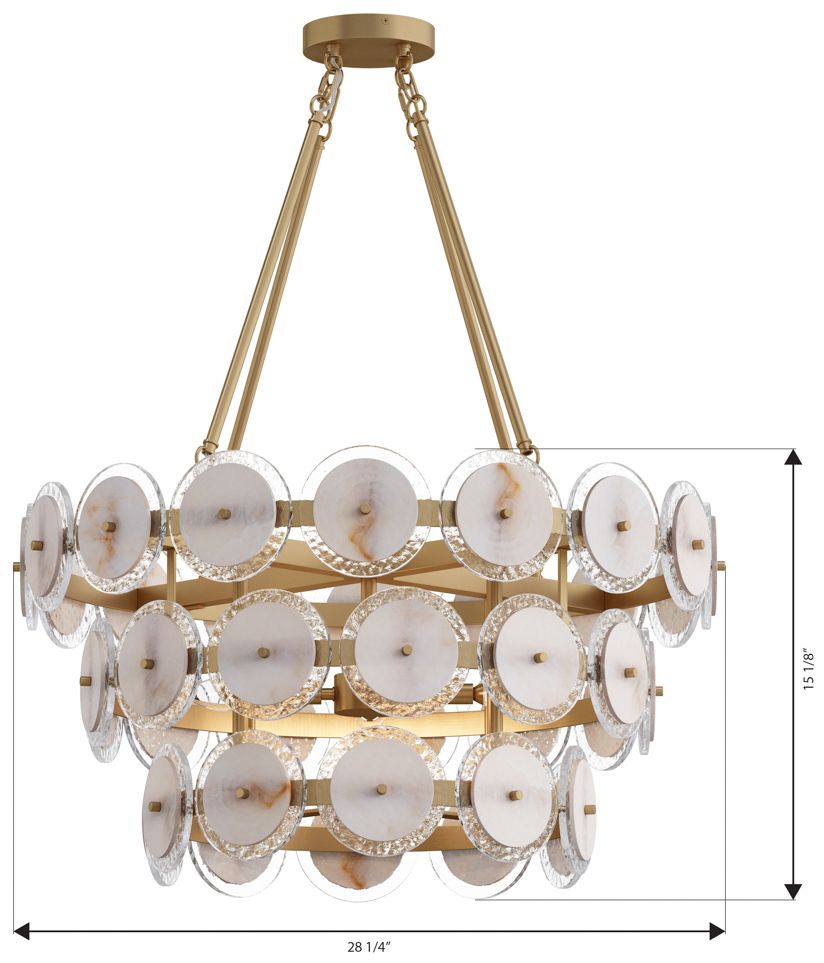 Minka Lavery Kintrel 4-Light 28.75-in Legacy Brass Pendant with Glass Discs