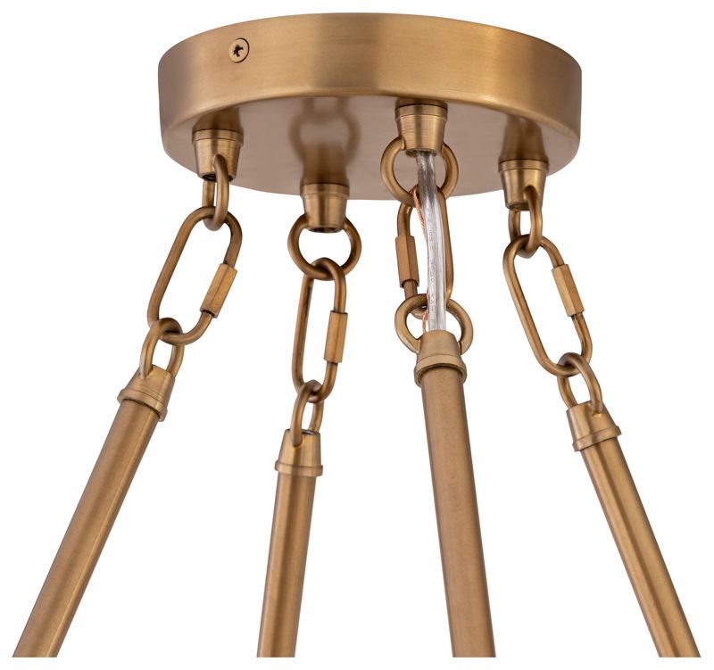 Image 7 Minka Lavery Kintrel 6-Light 31.5-in Legacy Brass Pendant with Glass Discs more views