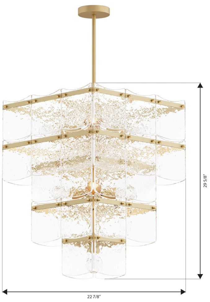 Minka Lavery Kiori 9-Light 22.75-in Legacy Brass Pendant with Glass Shade