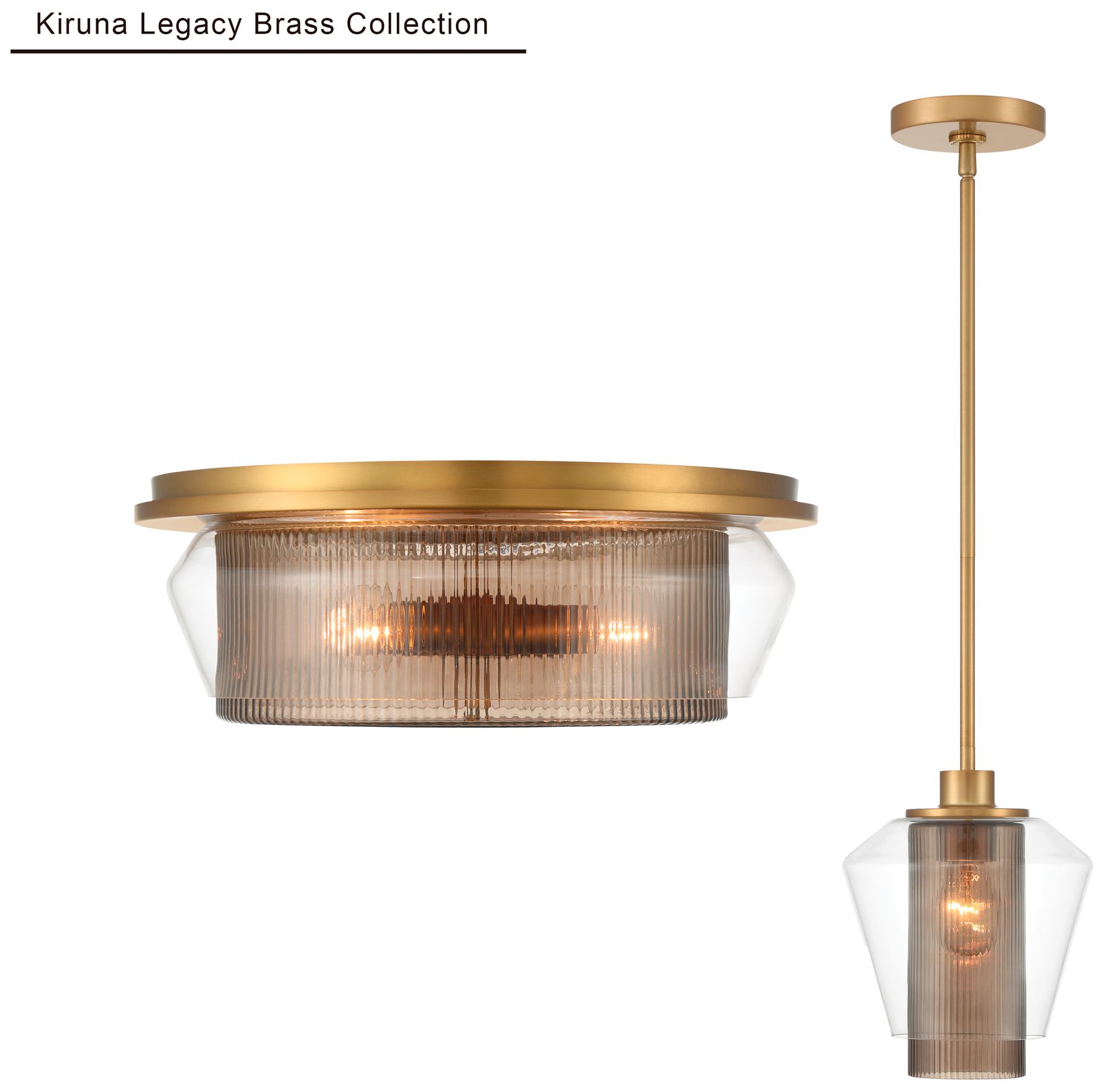 Minka Lavery Kiruna 1-Light 8-in Legacy Brass Mini Pendant with Glass Shade