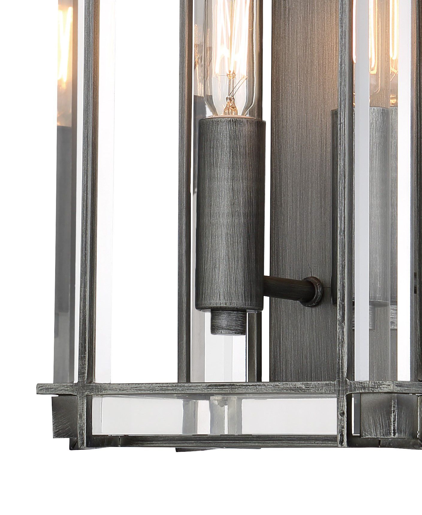 Image 3 Minka-Lavery Langen Square 2-Light Antique Nickel Wall Sconce more views