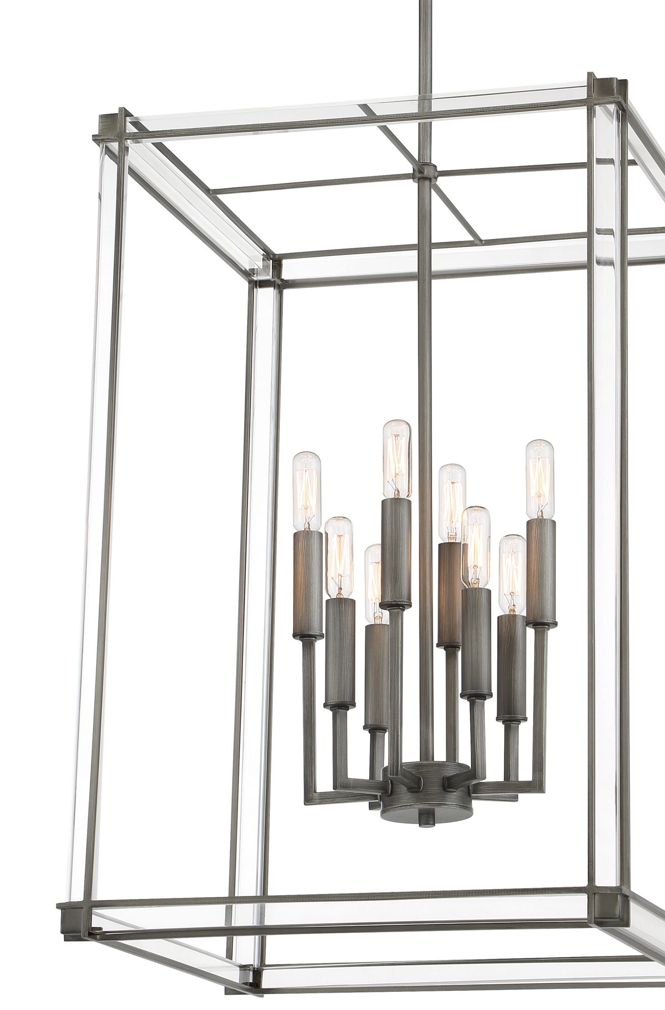 Image 3 Minka-Lavery Langen Square 8-Light Antique Nickel Pendant more views