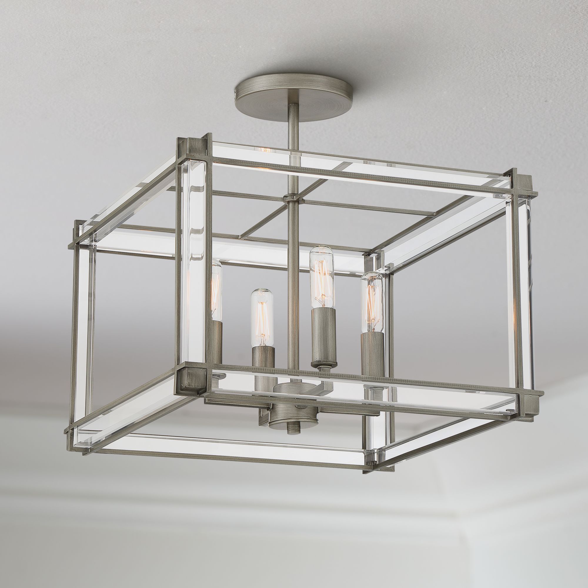 Minka Lavery Langen Square Brushed Nickel Collection