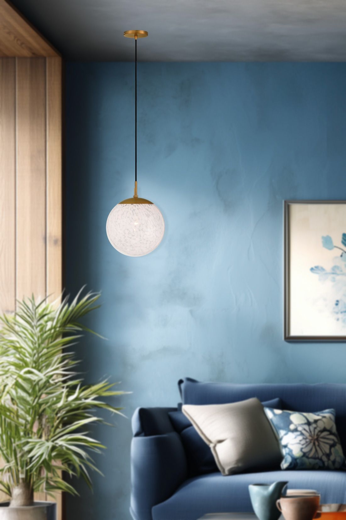 Image 2 Minka-Lavery Langford 1-Light 12-in Legacy Brass Indoor Pendant more views