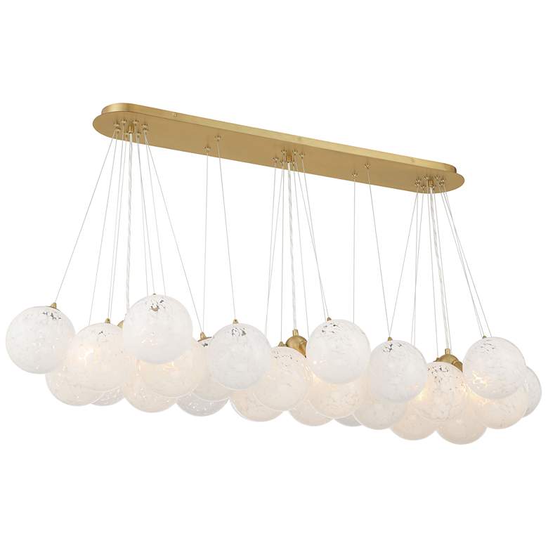 Image 2 Minka-Lavery Langford 12-Light 54.75-in Brass Indoor Island Chandelier