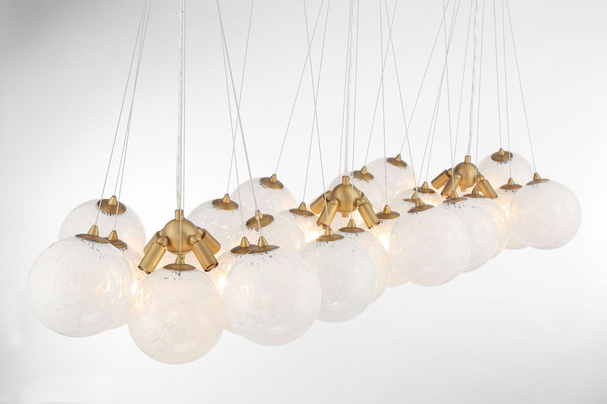 Minka-Lavery Langford 12-Light 54.75-in Brass Island Chandelier with Shades