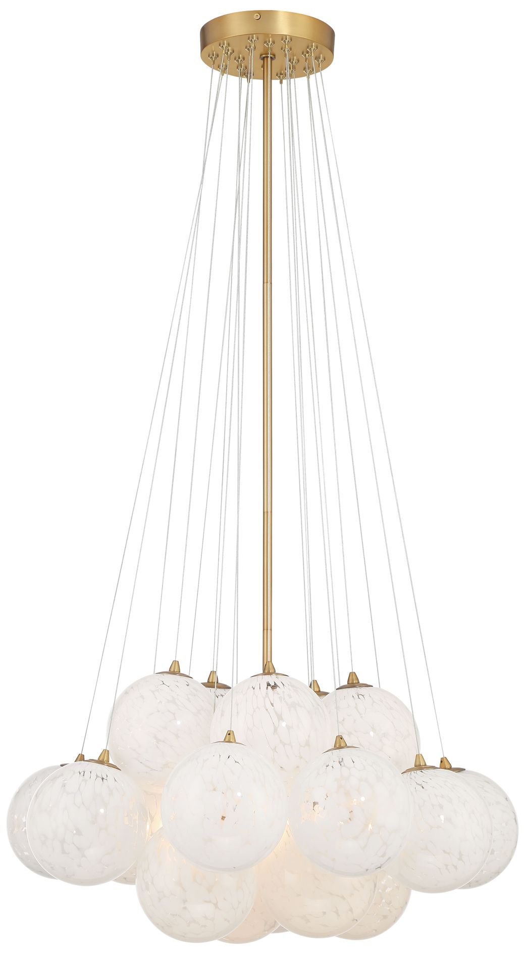 Minka-Lavery Langford 5-Light 25-in Legacy Brass Pendant with Glass Shades