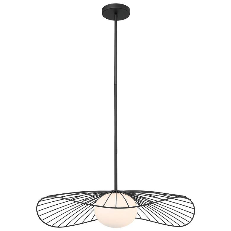 Image 2 Minka Lavery Langley 1-Light 24-in Dark Matte Black Indoor Pending Lighting more views