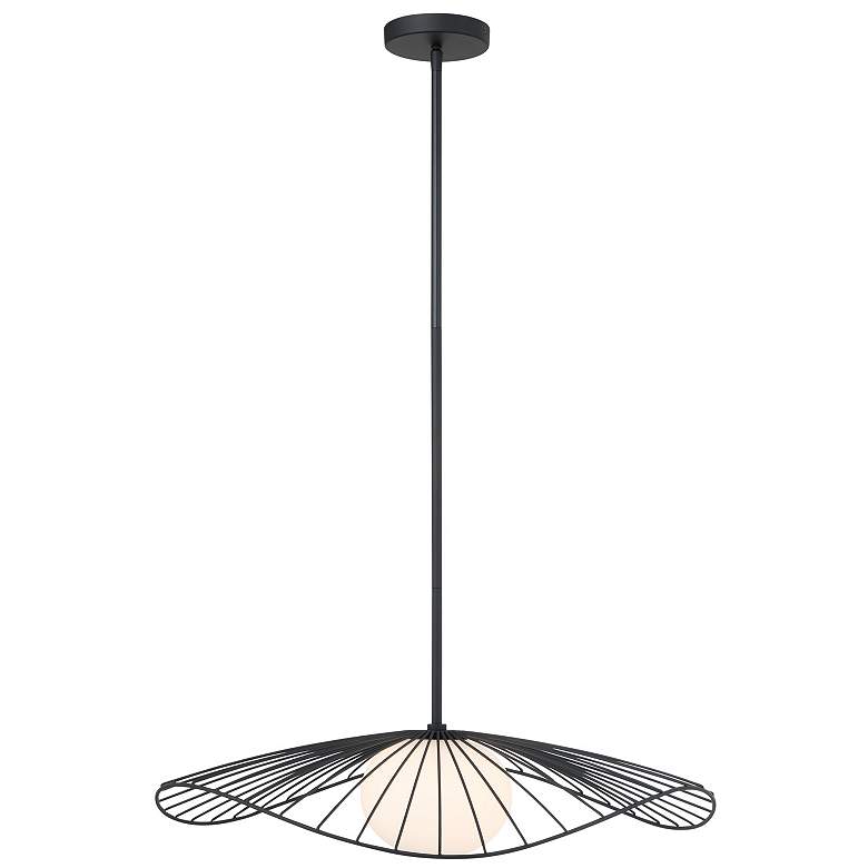 Image 3 Minka Lavery Langley 1-Light 24-in Dark Matte Black Indoor Pending Lighting more views