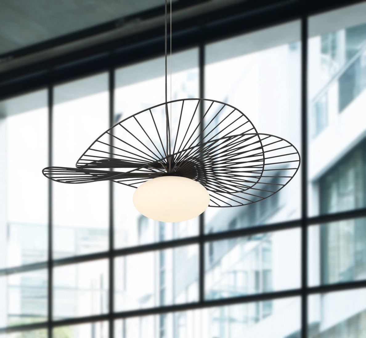 Image 2 Minka Lavery Langley 1-Light 32.25-in Dark Black Pendant with Glass Shade more views