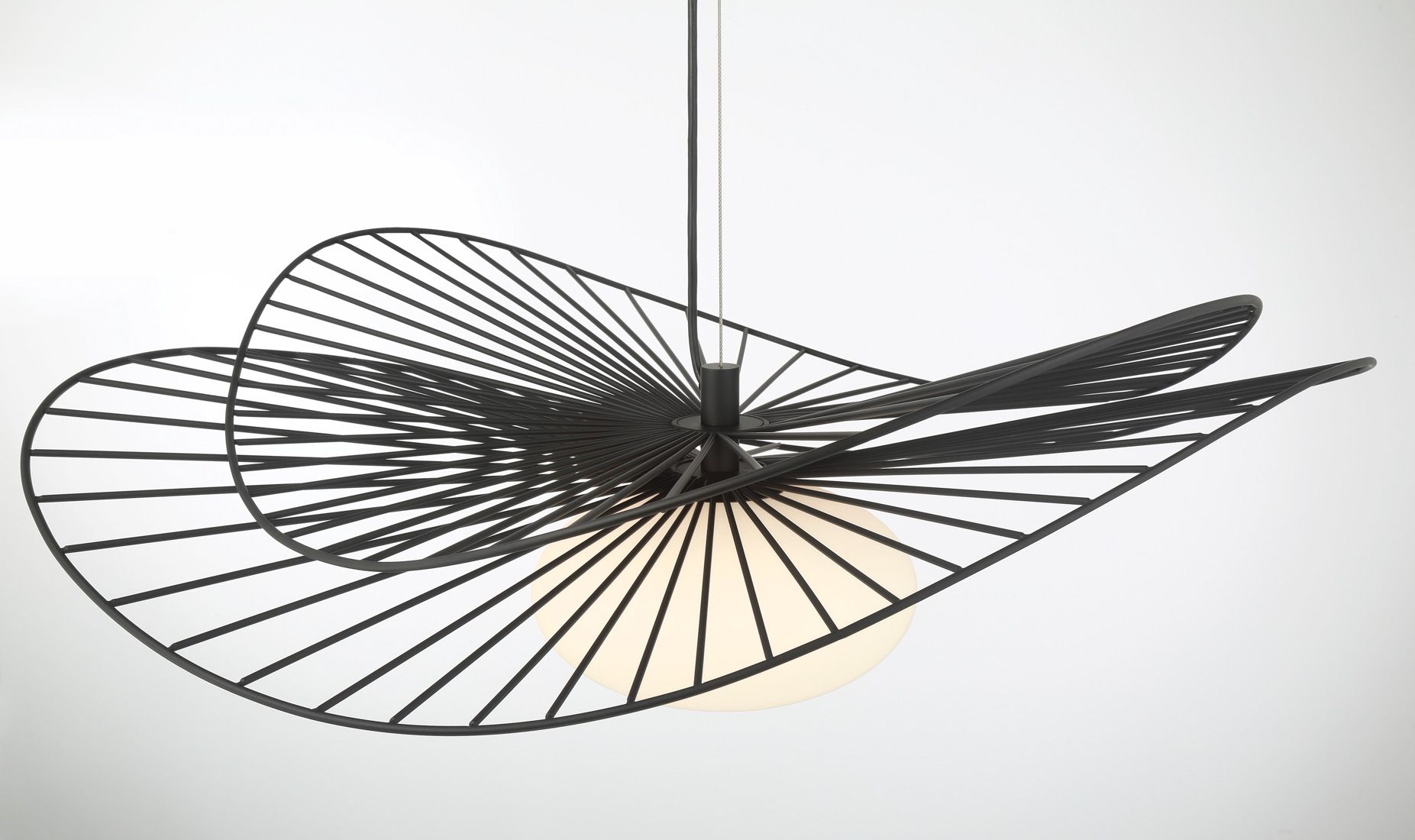 Minka Lavery Langley 1-Light 32.25-in Dark Black Pendant with Glass Shade