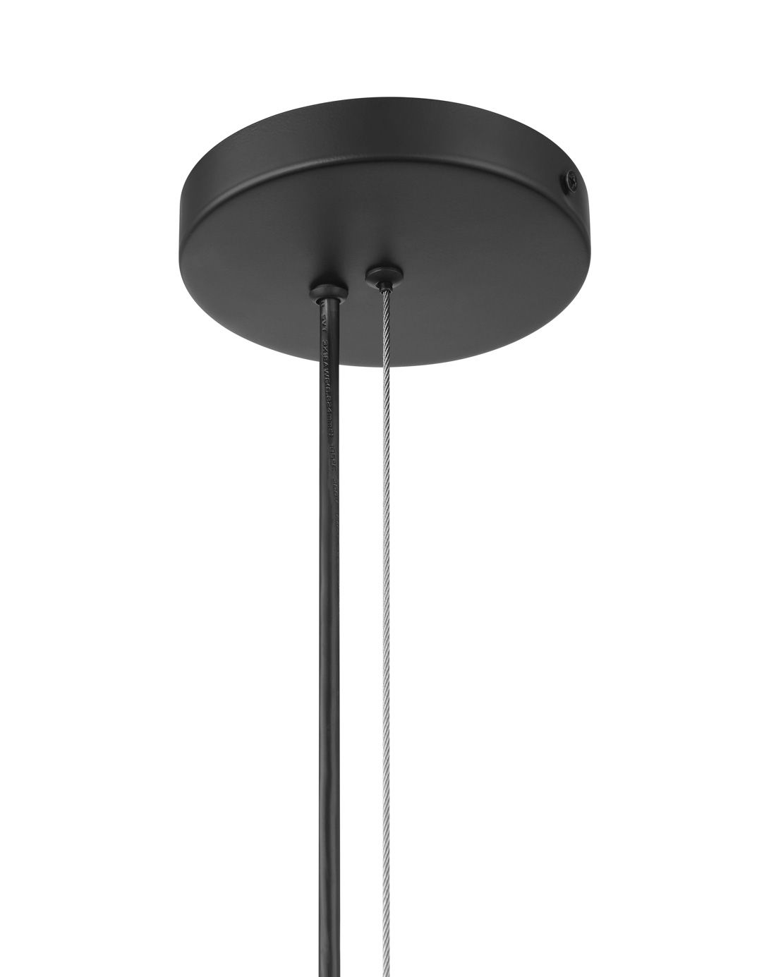 Minka Lavery Langley 1-Light 32.25-in Dark Black Pendant with Glass Shade