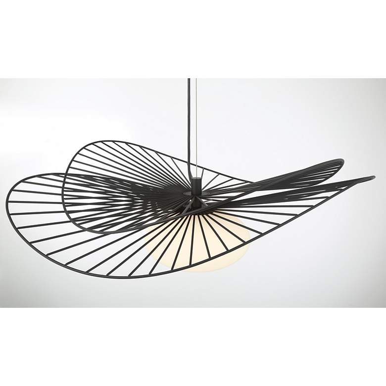 Image 5 Minka Lavery Langley 1-Light 32.25-in Dark Matte Black Pending Lighting more views