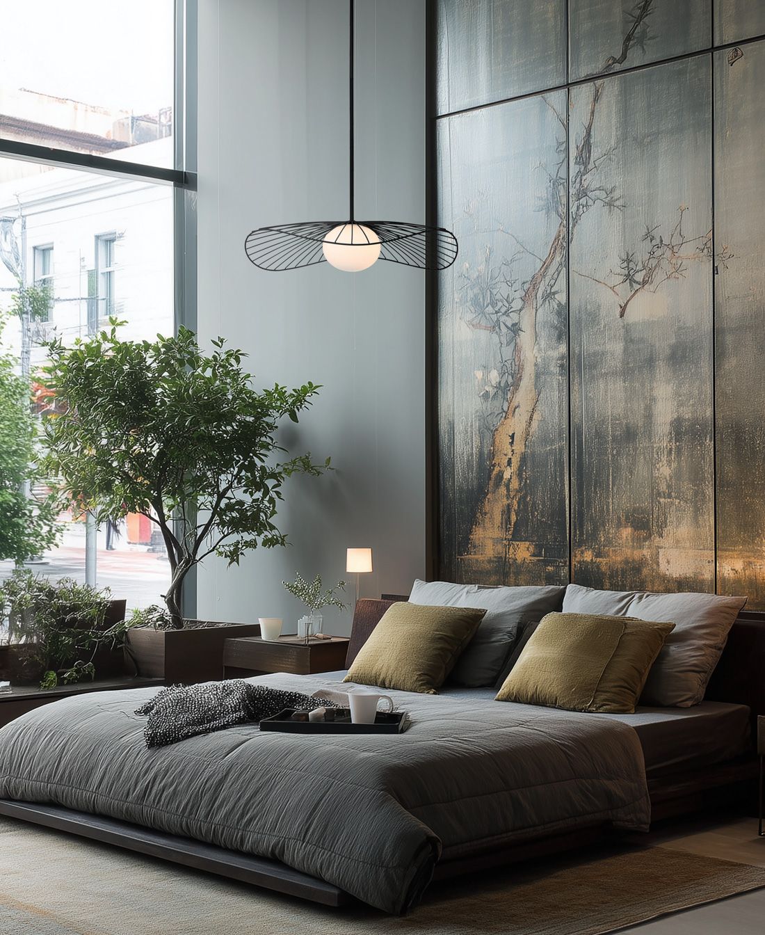 Image 6 Minka Lavery Langley 1-Lt 24-in Dark Matte Black Pendant with Glass Shade more views