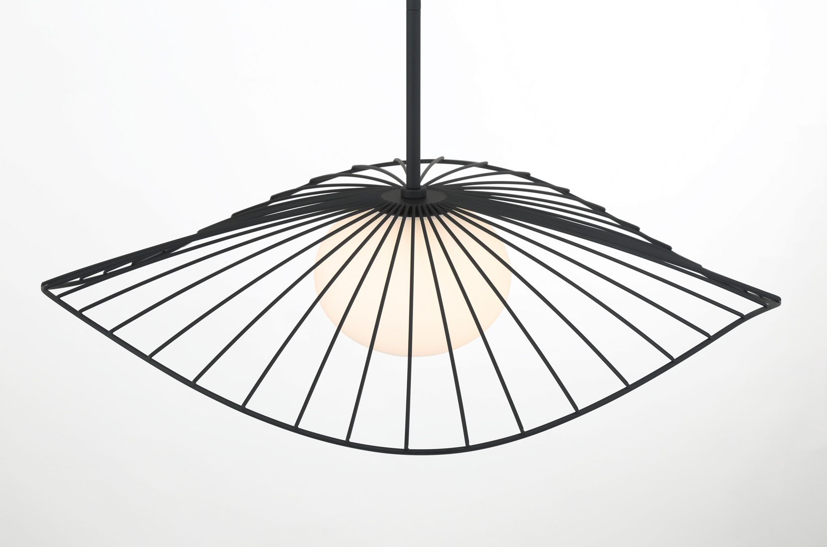 Minka Lavery Langley 1-Lt 24-in Dark Matte Black Pendant with Glass Shade