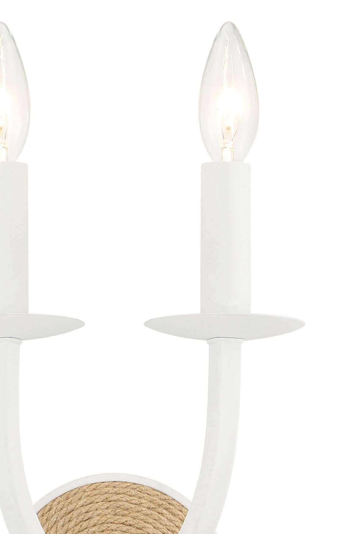 Image 6 Minka-Lavery Lanton 2-Light Sand White with Natural Rope Wall Sconce more views