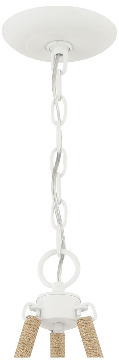 Image 7 Minka Lavery Lanton 28" Sand White Natural Rope 6-Light Chandelier more views