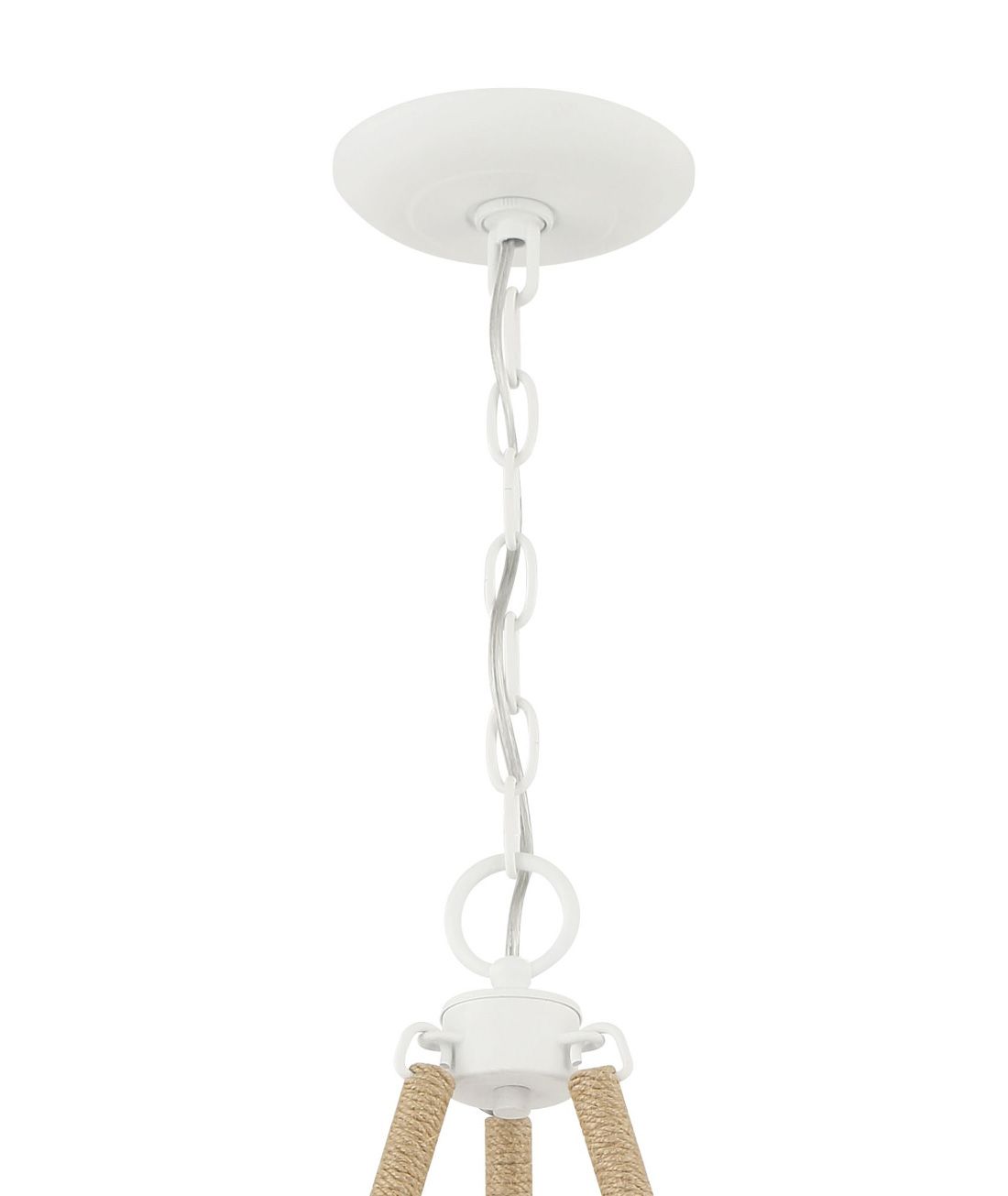 Minka-Lavery Lanton 6-Light Sand White with Natural Rope Chandelier