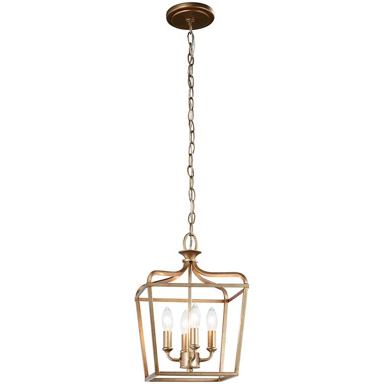 Image 2 Minka Lavery Laurel Estate 10" Wide 4-Light Cage Gold Ceiling Light more views