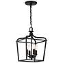 1_Minka Lavery Laurel Estate 4-Light 10-in Black Cage Pendant to Semi-Flush