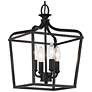2_Minka Lavery Laurel Estate 4-Light 10-in Black Cage Pendant to Semi-Flush more views